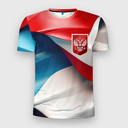 Мужская спорт-футболка Красный герб России