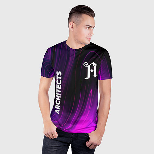 Мужская спорт-футболка Architects violet plasma / 3D-принт – фото 3