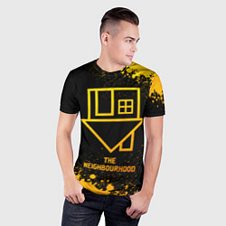 Футболка спортивная мужская The Neighbourhood - gold gradient, цвет: 3D-принт — фото 2