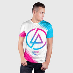 Футболка спортивная мужская Linkin Park neon gradient style, цвет: 3D-принт — фото 2