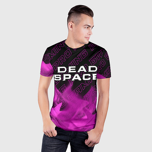Мужская спорт-футболка Dead Space pro gaming: символ сверху / 3D-принт – фото 3
