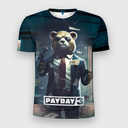Футболка спортивная мужская Payday 3 bear, цвет: 3D-принт