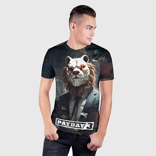 Мужская спорт-футболка Payday 3 lion / 3D-принт – фото 3