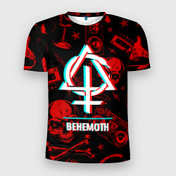 Футболка спортивная мужская Behemoth rock glitch, цвет: 3D-принт