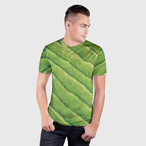 Мужская спорт-футболка Травяной паттерн / 3D-принт – фото 3