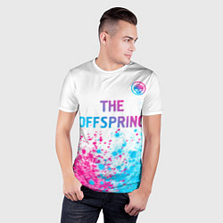 Футболка спортивная мужская The Offspring neon gradient style: символ сверху, цвет: 3D-принт — фото 2