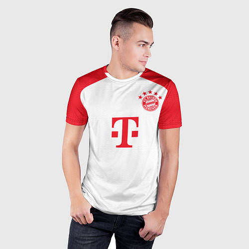 Мужская спорт-футболка ФК Бавария Мюнхен форма 2324 домашняя / 3D-принт – фото 3