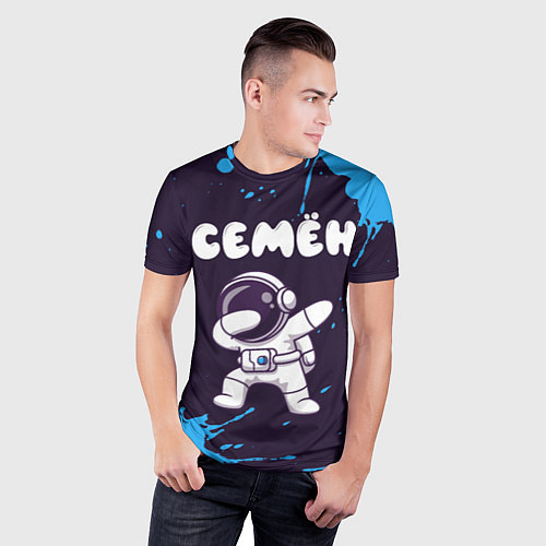 Мужская спорт-футболка Семён космонавт даб / 3D-принт – фото 3