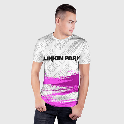 Мужская спорт-футболка Linkin Park rock legends: символ сверху / 3D-принт – фото 3