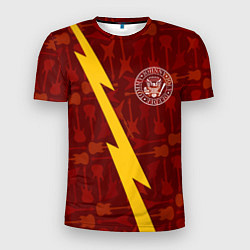 Мужская спорт-футболка Ramones гитары и молния