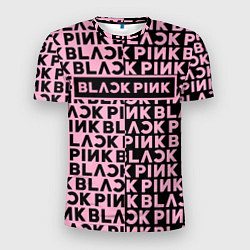 Футболка спортивная мужская Blackpink - pink text, цвет: 3D-принт