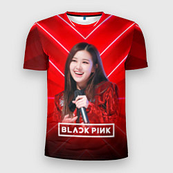 Футболка спортивная мужская Rose Blackpink red, цвет: 3D-принт