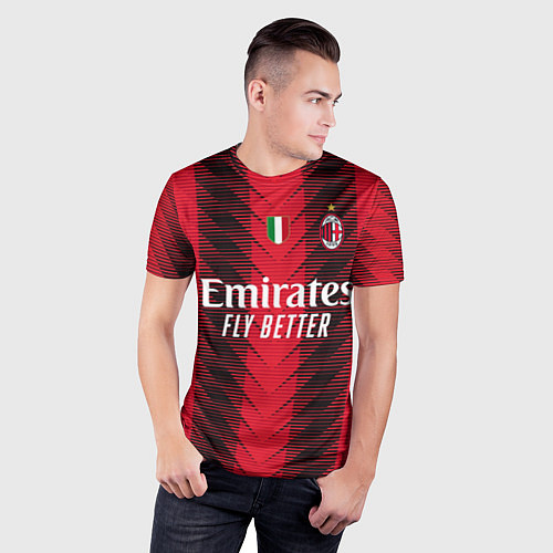 Мужская спорт-футболка Златан Ибрагимович Милан форма 2324 домашняя / 3D-принт – фото 3