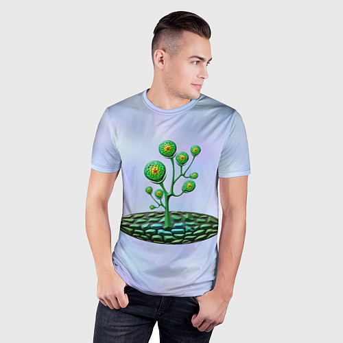 Мужская спорт-футболка Инопланетная растительная жизнь / 3D-принт – фото 3