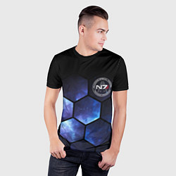 Футболка спортивная мужская Mass Effect - N7 - Космос, цвет: 3D-принт — фото 2