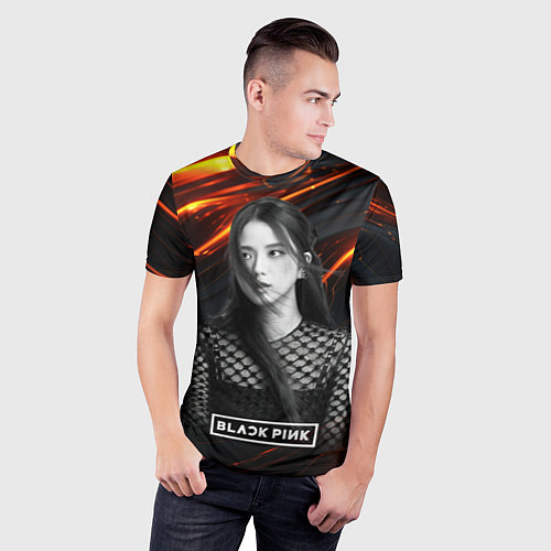 Мужская спорт-футболка Jisoo gold / 3D-принт – фото 3