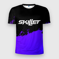 Футболка спортивная мужская Skillet purple grunge, цвет: 3D-принт