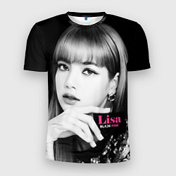 Футболка спортивная мужская Blackpink Lisa Business card, цвет: 3D-принт