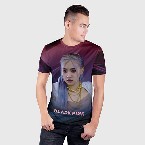 Мужская спорт-футболка Blackpink Rose / 3D-принт – фото 3