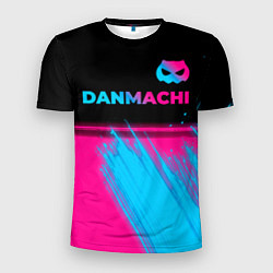 Футболка спортивная мужская DanMachi - neon gradient: символ сверху, цвет: 3D-принт