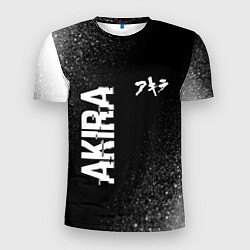Футболка спортивная мужская Akira glitch на темном фоне: надпись, символ, цвет: 3D-принт