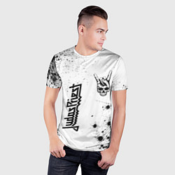Футболка спортивная мужская Judas Priest и рок символ на светлом фоне, цвет: 3D-принт — фото 2