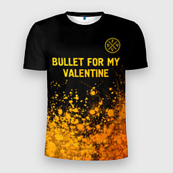 Футболка спортивная мужская Bullet For My Valentine - gold gradient: символ св, цвет: 3D-принт