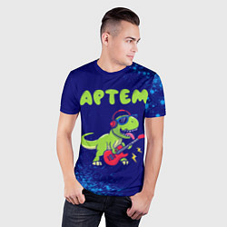 Футболка спортивная мужская Артем рокозавр, цвет: 3D-принт — фото 2