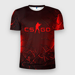 Футболка спортивная мужская CSGO logo dark red, цвет: 3D-принт