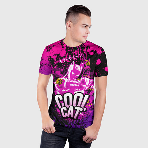Мужская спорт-футболка Jo Jo - Королева убийца cool cat / 3D-принт – фото 3