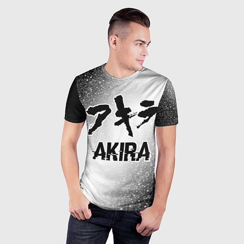 Мужская спорт-футболка Akira glitch на светлом фоне / 3D-принт – фото 3