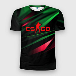 Футболка спортивная мужская CS GO green red, цвет: 3D-принт