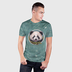 Футболка спортивная мужская Милая мордочка панды с бамбуком, цвет: 3D-принт — фото 2