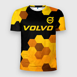 Футболка спортивная мужская Volvo - gold gradient: символ сверху, цвет: 3D-принт