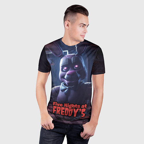 Мужская спорт-футболка Five Nights at Freddys Bonnie / 3D-принт – фото 3