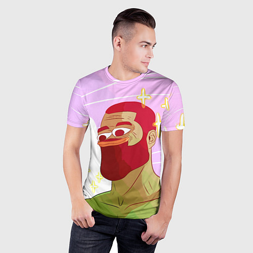 Мужская спорт-футболка Пепе гигачад / 3D-принт – фото 3