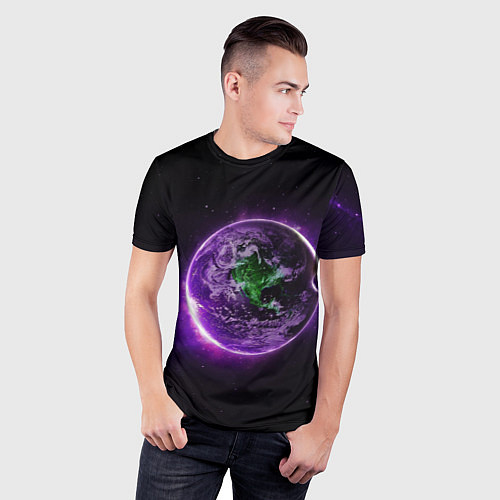 Мужская спорт-футболка Планета - космос / 3D-принт – фото 3