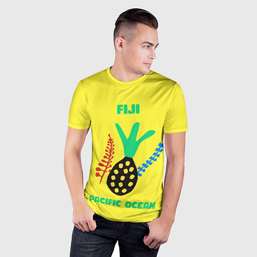 Мужская спорт-футболка Фиджи - Тихий океан / 3D-принт – фото 3