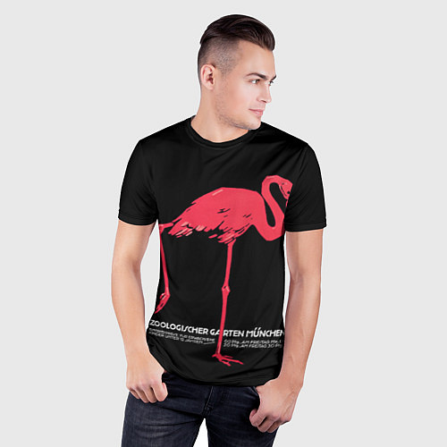 Мужская спорт-футболка Фламинго - Мюнхен / 3D-принт – фото 3