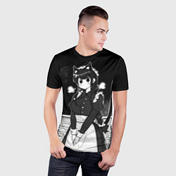 Футболка спортивная мужская Коми сан у школьной доски, цвет: 3D-принт — фото 2