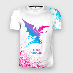 Футболка спортивная мужская Black Sabbath neon gradient style, цвет: 3D-принт