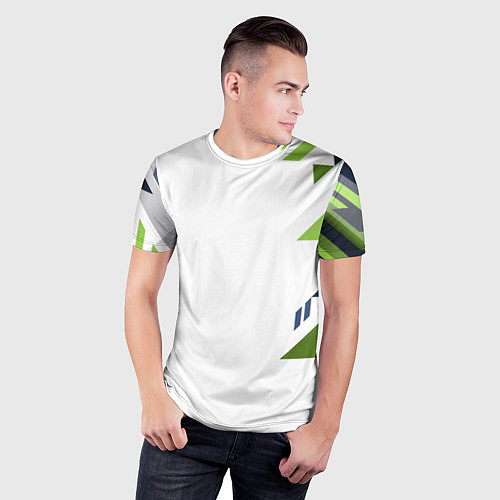 Мужская спорт-футболка Геометрическая абстракция вектор / 3D-принт – фото 3