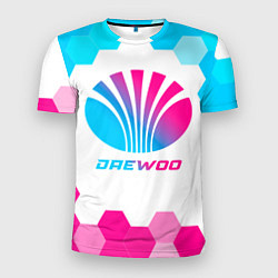 Футболка спортивная мужская Daewoo neon gradient style, цвет: 3D-принт
