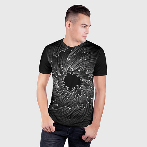 Мужская спорт-футболка Абстракция черная дыра / 3D-принт – фото 3
