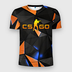 Мужская спорт-футболка CSGO orange style