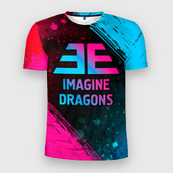 Футболка спортивная мужская Imagine Dragons - neon gradient, цвет: 3D-принт