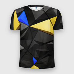 Футболка спортивная мужская Black yellow elements, цвет: 3D-принт