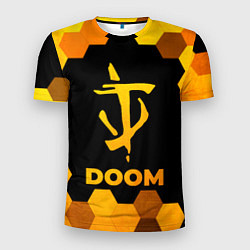 Футболка спортивная мужская Doom - gold gradient, цвет: 3D-принт