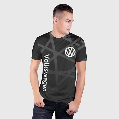 Мужская спорт-футболка Volkswagen - classic black / 3D-принт – фото 3