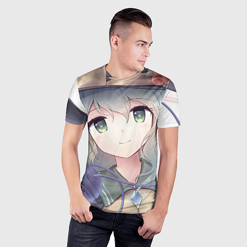 Мужская спорт-футболка Touhou Project Улыбающаяся Койши Комейдзи / 3D-принт – фото 3